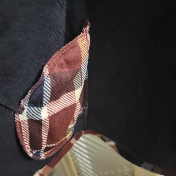 Unisex Winter Red/Blue/White Flannel Fleece Jacket with Pockets Small - Picture 5 of 6